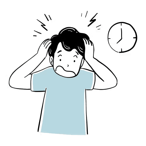 Anxious man